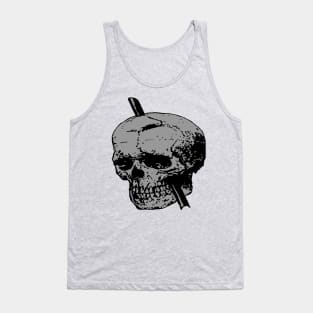 Grey Skull of Phineas Gage With Tamping Iron Tank Top